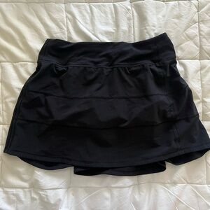 Black lululemon Pace Rival Mid-Rise Skirt Long